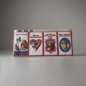 Lady And The Tramp Disney Valentines Day Cards set of 4 Movie Promotion 2018